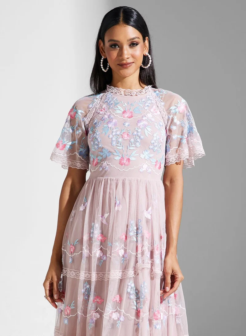 Maya Floral Tulle Maxi Dress