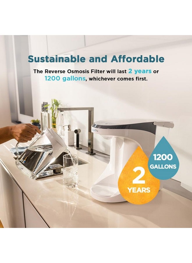 أكوا ترو فلتر التناضح العكسي AquaTru Carafe AT100 | يقلل من الزرنيخ والرصاص والأكياس الطفيلية والنحاس وغيرها | يرشح الشوائب حتى 1/10000 من الميكرون! - Image 4