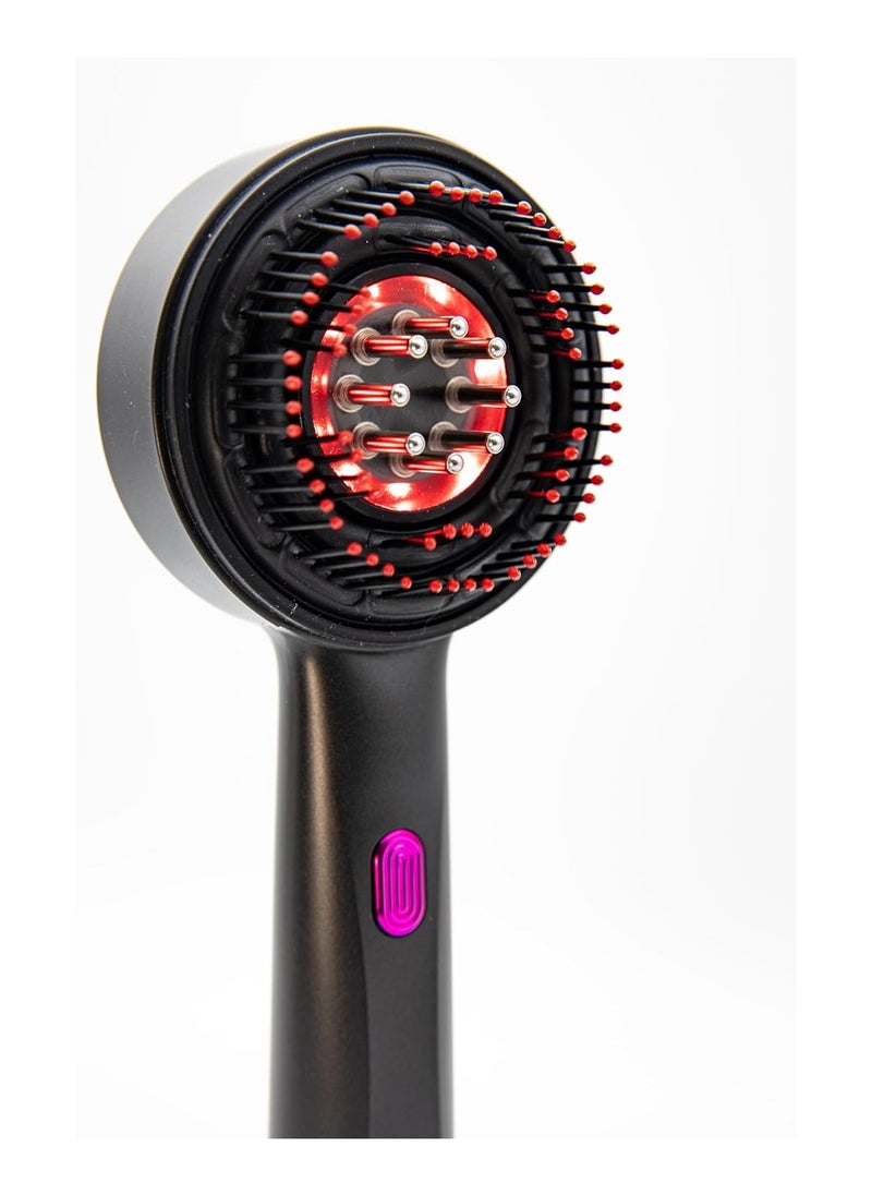 FARROBIZZ 2025 Deluxe Scalp Massage Brush with Oil Applicator – Wireless Electric Massager, Shiatsu Relax, IPX7 Waterproof, Compact Deep Massage Tool for Hair Care & Head Comfort (Grey)  - Image 1