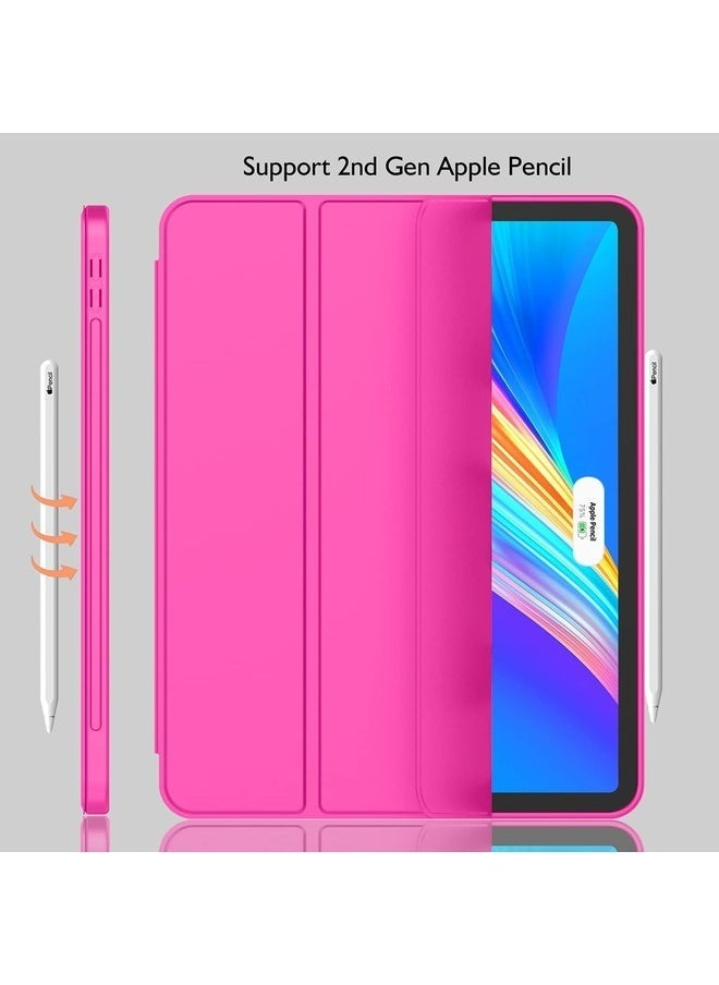 Raxoom Rose Pink Slim Trifold Stand Case for iPad Air (13-inch, M2 2024) & iPad Pro 12.9-inch (4th/5th/6th Gen) with Pencil Holder - Image 3