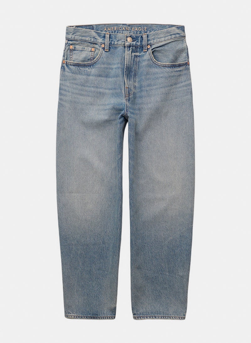 American Eagle AE Cropped Baggy Barrel Jean - Image 3