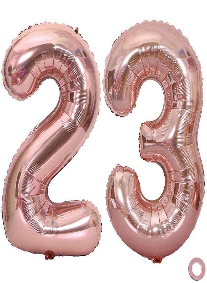Juland Rose Gold Number Balloons Large Foil Mylar Balloons 40 Inch Giant Jumbo Number Balloons for Birthday Party Decorations 23 - Image 1