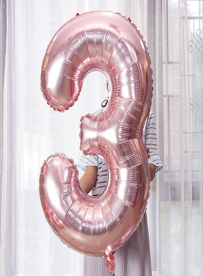 Juland Rose Gold Number Balloons Large Foil Mylar Balloons 40 Inch Giant Jumbo Number Balloons for Birthday Party Decorations 23 - Image 5