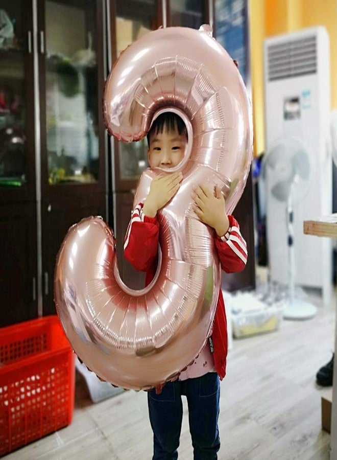 Juland Rose Gold Number Balloons Large Foil Mylar Balloons 40 Inch Giant Jumbo Number Balloons for Birthday Party Decorations 23 - Image 4