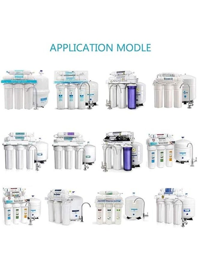 خرطوشة بديلة لفلتر المياه لمرشح مياه التناضح العكسي - مجموعة من 3 فلاتر رواسب من مادة البولي بروبيلين، خراطيش فلتر الكربون الحبيبي من مادة GAC وكتلة الكربون CTO، - خرطوشة فلتر المياه - - Image 3