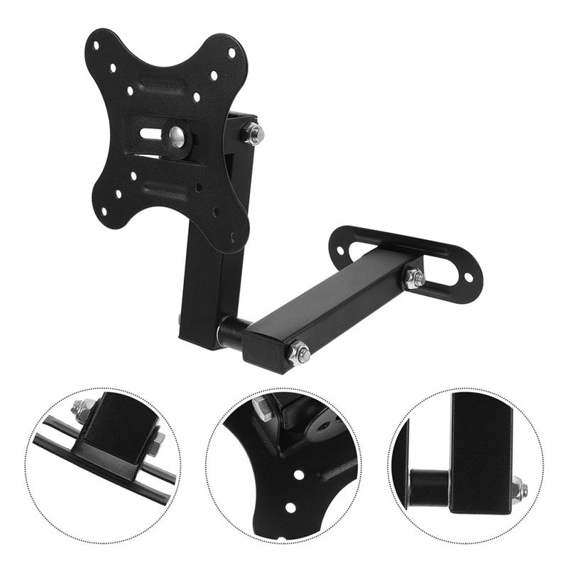 Adjustable Wall Mount Monitor Bracket for 2 Screens Rotating Height Adjustable Space Saving Stand - Image 4