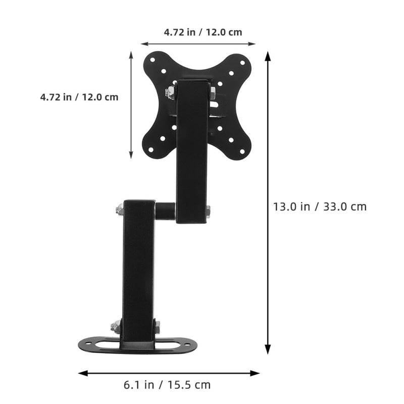 Adjustable Wall Mount Monitor Bracket for 2 Screens Rotating Height Adjustable Space Saving Stand - Image 3