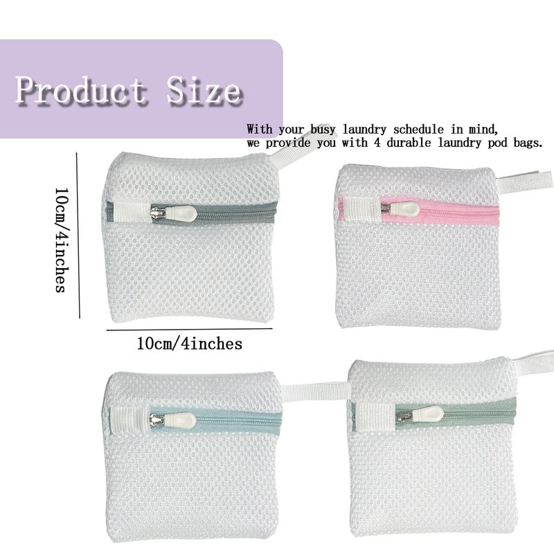 XLANMAY 4PCS Laundry Pod Anti-Sticking Bag Laundry Pods Dissolution Protection Bag Scent Beads Bags Durable Storage Bag for Pods Scented Beads - Image 5