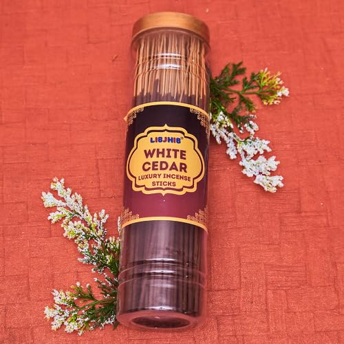 LIBJHIB White Cedar Luxury Incense Sticks 200 Grams Luxury Scented Incense Sticks for Religious Use Meditation Aromatherapy and Relaxation Calming Fragrance - Image 3