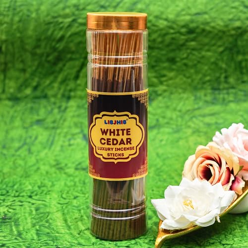 LIBJHIB White Cedar Luxury Incense Sticks 200 Grams Luxury Scented Incense Sticks for Religious Use Meditation Aromatherapy and Relaxation Calming Fragrance - Image 2