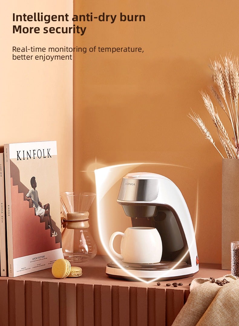 KONKA A Portable Mini Automatic Drip Coffee Maker for Home Use, Comes with a Ceramic Cup, And Is Faster Than Manual Brewing. It's Also Suitable for Office and Home Use. - Image 2