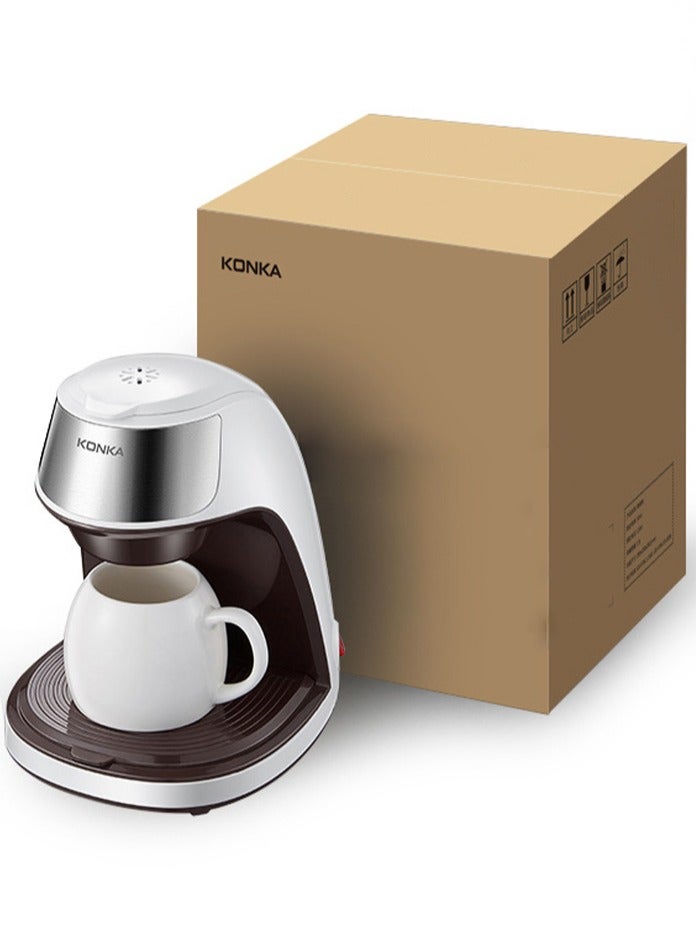 KONKA A Portable Mini Automatic Drip Coffee Maker for Home Use, Comes with a Ceramic Cup, And Is Faster Than Manual Brewing. It's Also Suitable for Office and Home Use. - Image 1