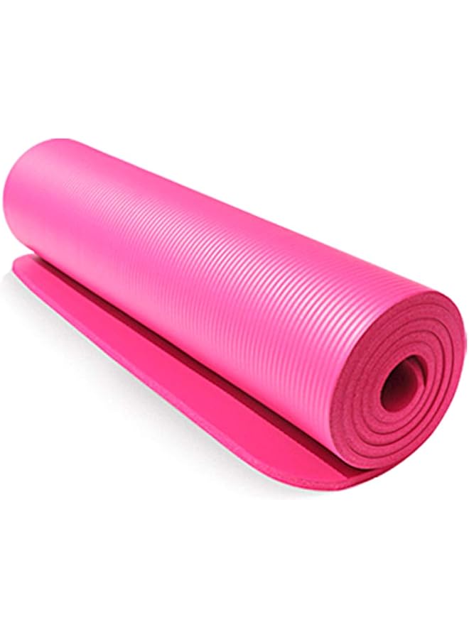 FESTNIGHT Non Slip Yoga Mat 10 Mm Size Pink - Image 1