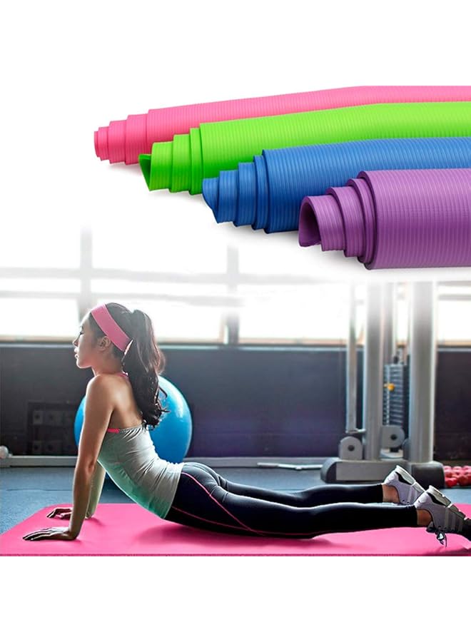 FESTNIGHT Non Slip Yoga Mat 10 Mm Size Pink - Image 4