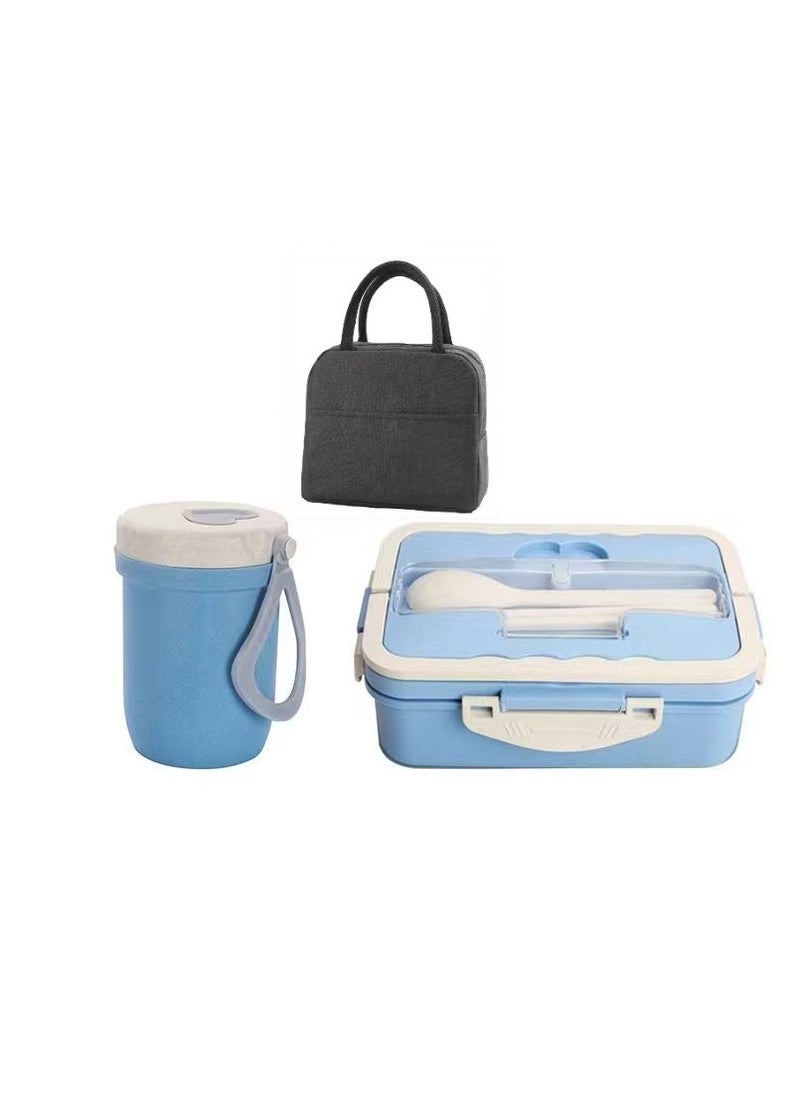Y&D 3-piece Portable Sealed Compartment Lunch Box Set  - Image 1