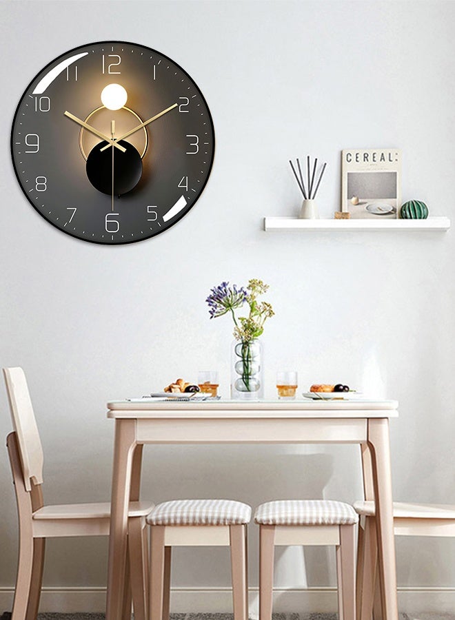 DUNISO ساعة حائط ساعات حائط صغيرة حديثة تعمل بالبطارية صامتة غير موقوتة تناظرية كلاسيكية للمكتب والمنزل والحمام والمطبخ وغرفة النوم والمدرسة - Image 5