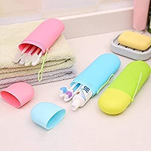 ULTRAZON Travel Toothpaste Toothbrush Multi-Purpose Holder Box Cosmetic Storage Box Pen Pencil Stationery Box Set of 2 (Random Colour) - Image 3