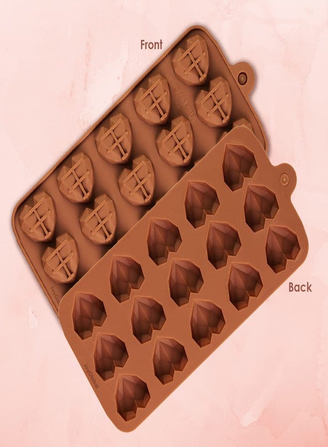 JoyGlobal 15 Cavities Silicone Diamond Heart Mould - Image 3