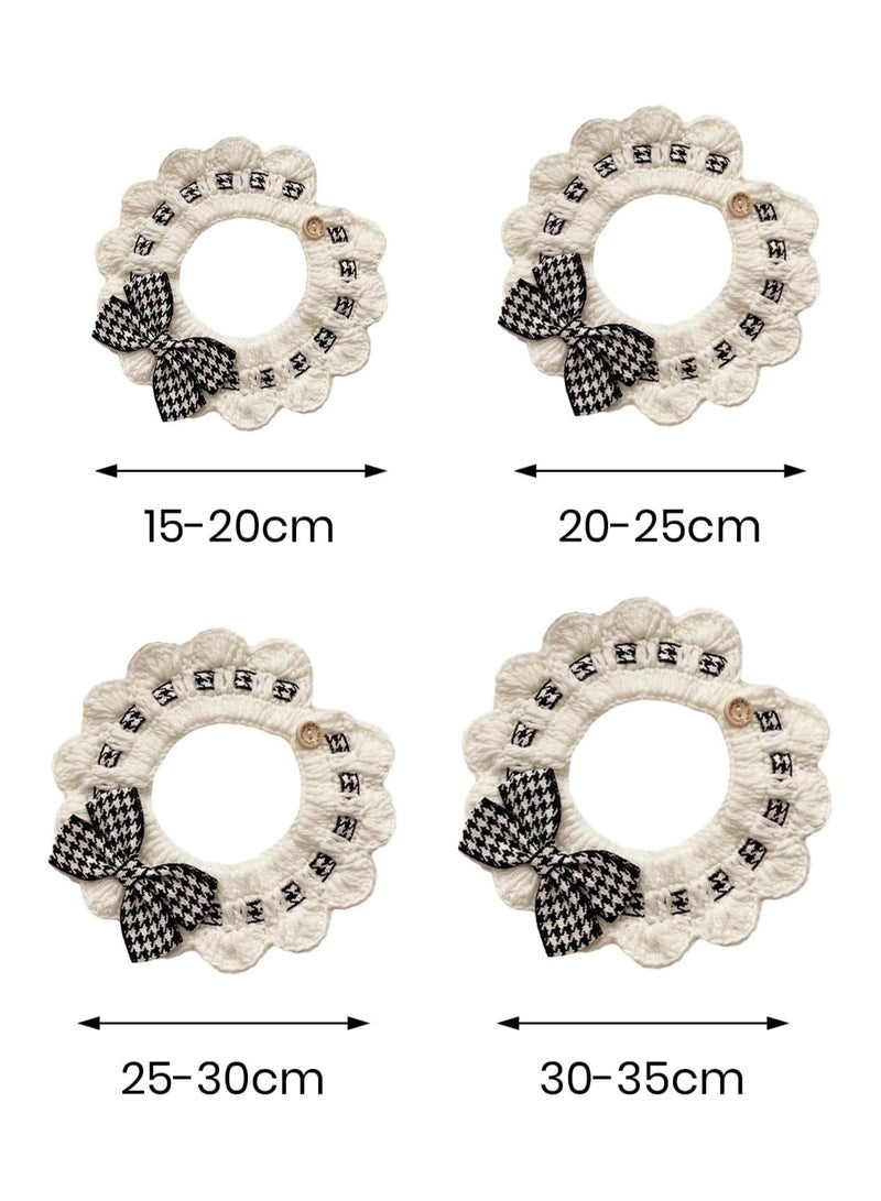 A.M Pet Necklace Collar, Cute Collar with Lace Design Decoration Fade-resistant Soft Comfortable Buttoned Pet Collar for Cats, Dogs, Kittens, Puppies - Image 3