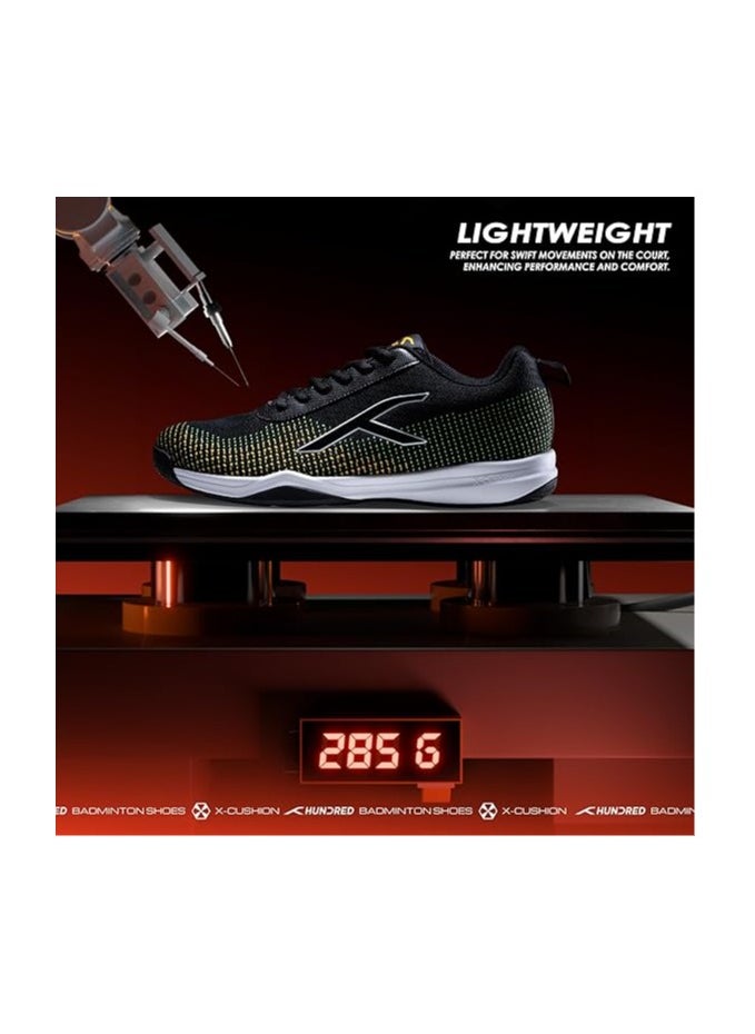 HUNDRED Blade Lite Non Marking Badminton Shoes  | Unisex | Material: Knitted upper and Rubber sole | Also Perfect for Squash, Table Tennis, Volleyball, Basketball & Indoor Sports | Lightweight & Highly Durable  - Image 2