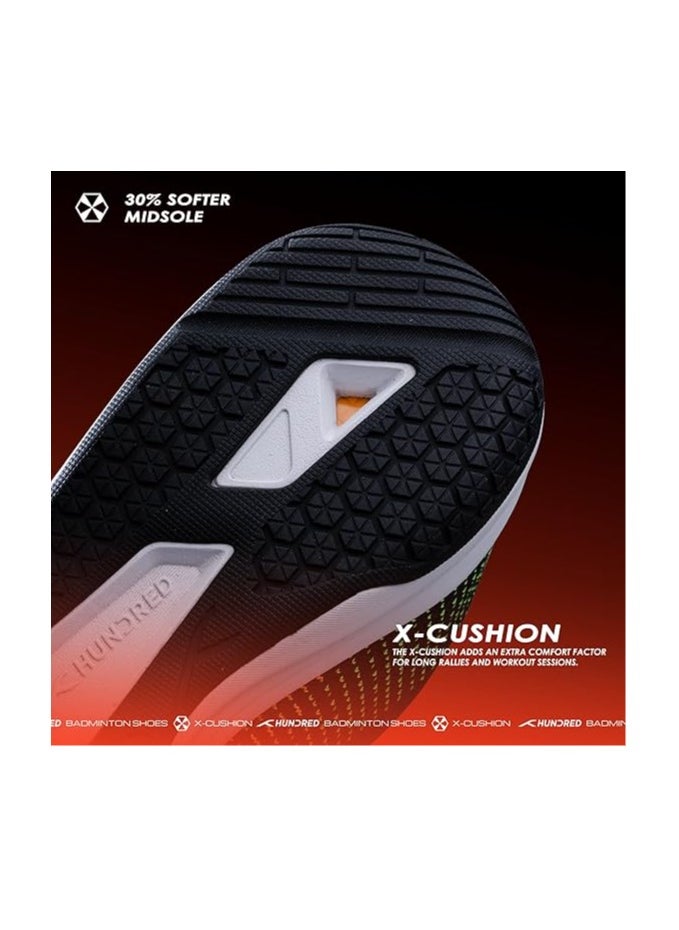 HUNDRED Blade Lite Non Marking Badminton Shoes  | Unisex | Material: Knitted upper and Rubber sole | Also Perfect for Squash, Table Tennis, Volleyball, Basketball & Indoor Sports | Lightweight & Highly Durable  - Image 3