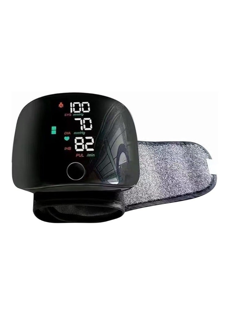 general Wrist Blood Pressure Monitor, Automatic Blood Pressure Monitor with LED Touch Screen, Adjustable Wrist Blood Pressure Cuff, Rechargeable Wrist Blood Pressure Monitor with 99x2 Reading Memory (Black) - Image 1