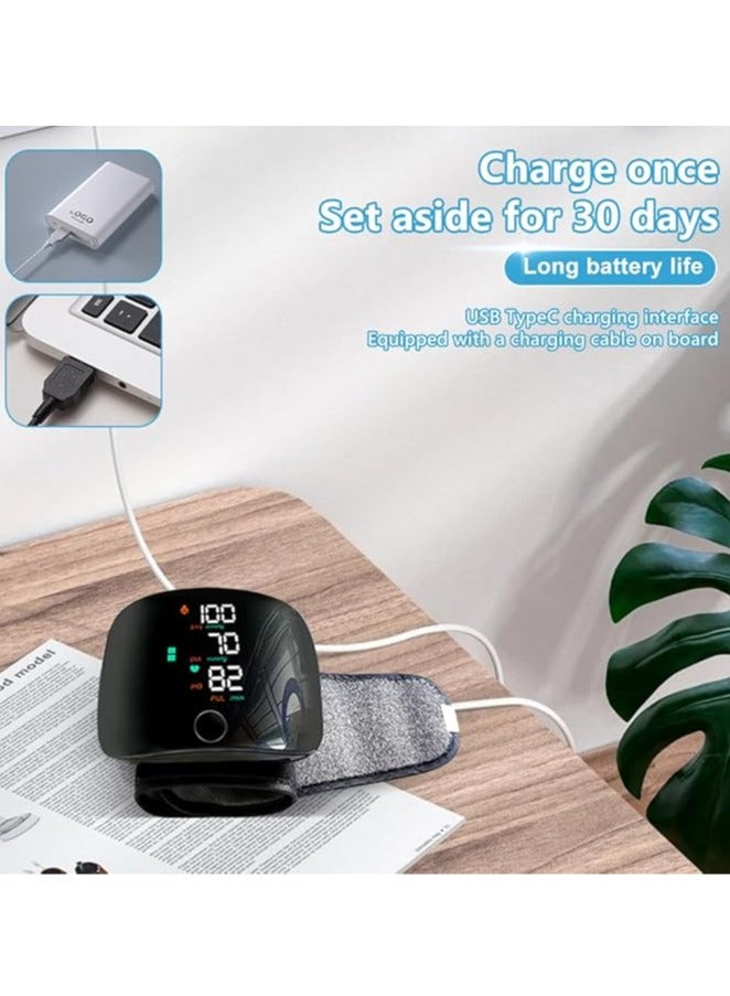 general Wrist Blood Pressure Monitor, Automatic Blood Pressure Monitor with LED Touch Screen, Adjustable Wrist Blood Pressure Cuff, Rechargeable Wrist Blood Pressure Monitor with 99x2 Reading Memory (Black) - Image 4