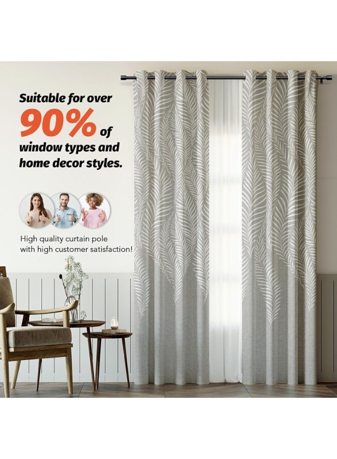 WALALLA Extendable Stainless Steel Metal Curtain Rod, Multifunctional Shower Curtain Rod, Adjustable Curtain Pole, Clothes Rail Adjustable from 80 to 365 cm - Image 4