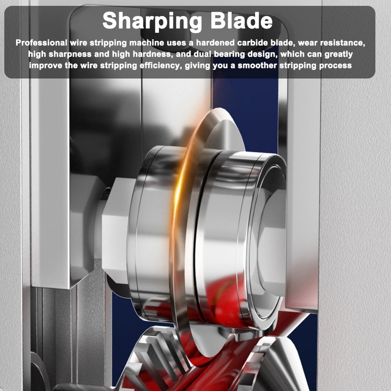 Portable Household Wire Stripper Manual Wire Stripping Tool 1-25mm Cable Electric Peeling Machine with Hand Crank Support Use with Hand Electric Drill - Image 3