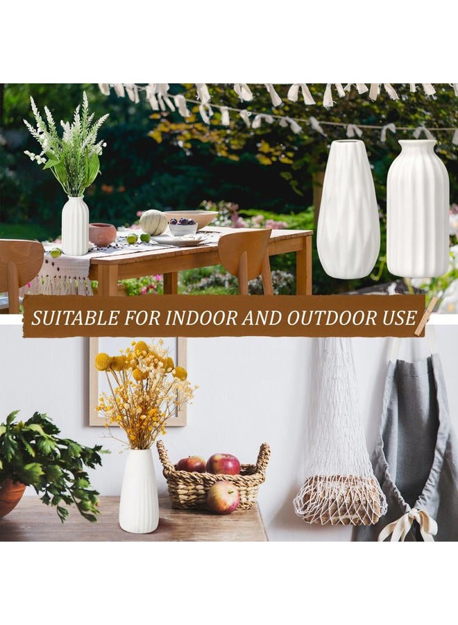 Yaomiao Set of 24 5'' White Ceramic Bud Vase Bulk Boho Rustic Small Flower Vase for Centerpieces for DIY Wedding Home Dining Table Decoration,12 Styles - Image 4