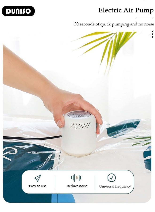DUNISO ​10 Pack Vacuum Storage Bags with Electric Pump (2 Jumbo + 2 Large + 2 Medium + 4 Small) Compression Bags Space Saver Bags Vacuum Seal Bags for Packing, Clothes, Comforters, Blankets - Image 3