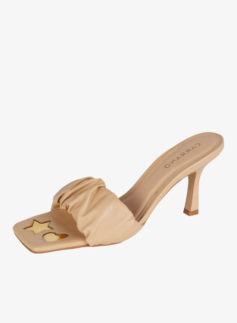 Carrano  205-17 Carrano Ladies Fashionable Imprinted Square Toe Mule 321036 Cab0642 for Women | Best Price UAE
