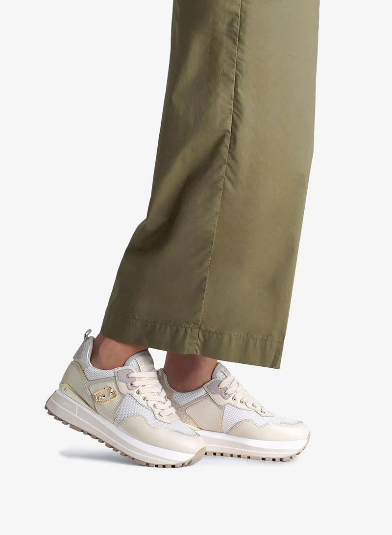 Liu Jo Leather and mesh platform sneakers