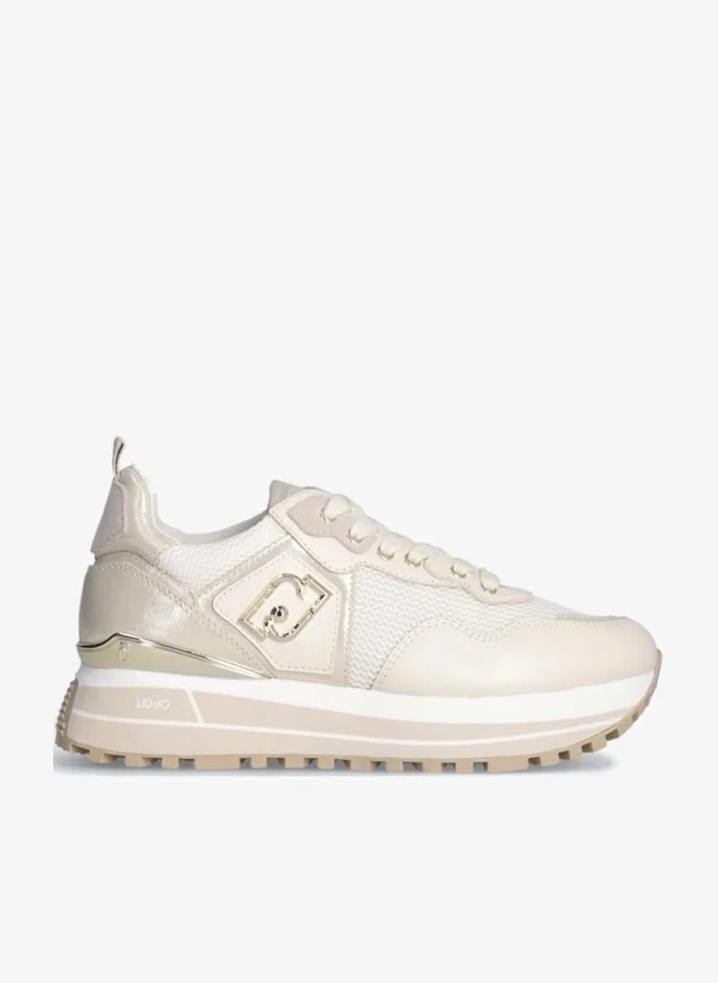 Liu Jo Leather and mesh platform sneakers