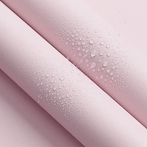 HeloHo Solid Light Pink Wallpaper Matte Textured Peel and Stick Wallpaper Modern Self Adhesive Removable Wall Paper Waterproof Contact Paper for Living Room Bedroom Decor 118"X15.7" - Image 2