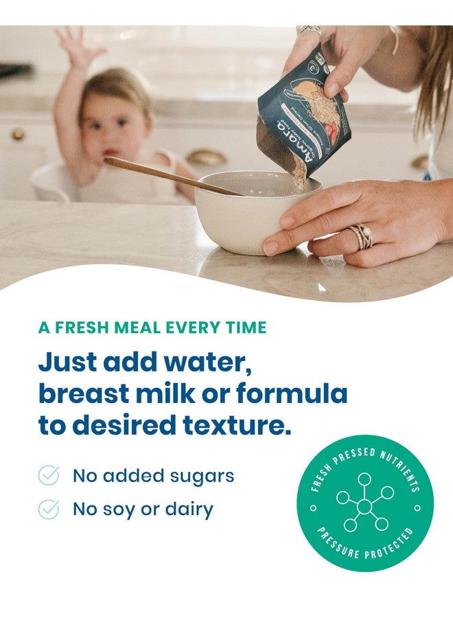 Amara طعام أطفال أمارا العضوي - المرحلة 2 - الشوفان والتوت - حبوب أطفال للخلط مع حليب الأم والماء - أكياس طعام أطفال مستقرة على الرف مصنوعة من الفواكه والخضروات العضوية - 5 أكياس، 3.5 أونصة لكل حصة - Image 5