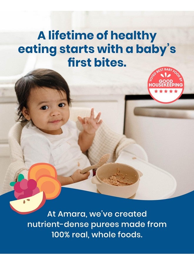 Amara طعام أطفال أمارا العضوي - المرحلة 2 - الشوفان والتوت - حبوب أطفال للخلط مع حليب الأم والماء - أكياس طعام أطفال مستقرة على الرف مصنوعة من الفواكه والخضروات العضوية - 5 أكياس، 3.5 أونصة لكل حصة - Image 3
