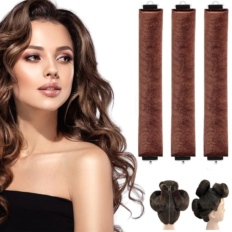 Spoken Heatless Hair Curler (3 Sets), Flexible Curling Rod with Hook, Satin Rollers for All Hair Types, No Heat Curls to Sleep for Curl Rods, Heatless Curls for Blowout Hair (Multicolor) - Image 1