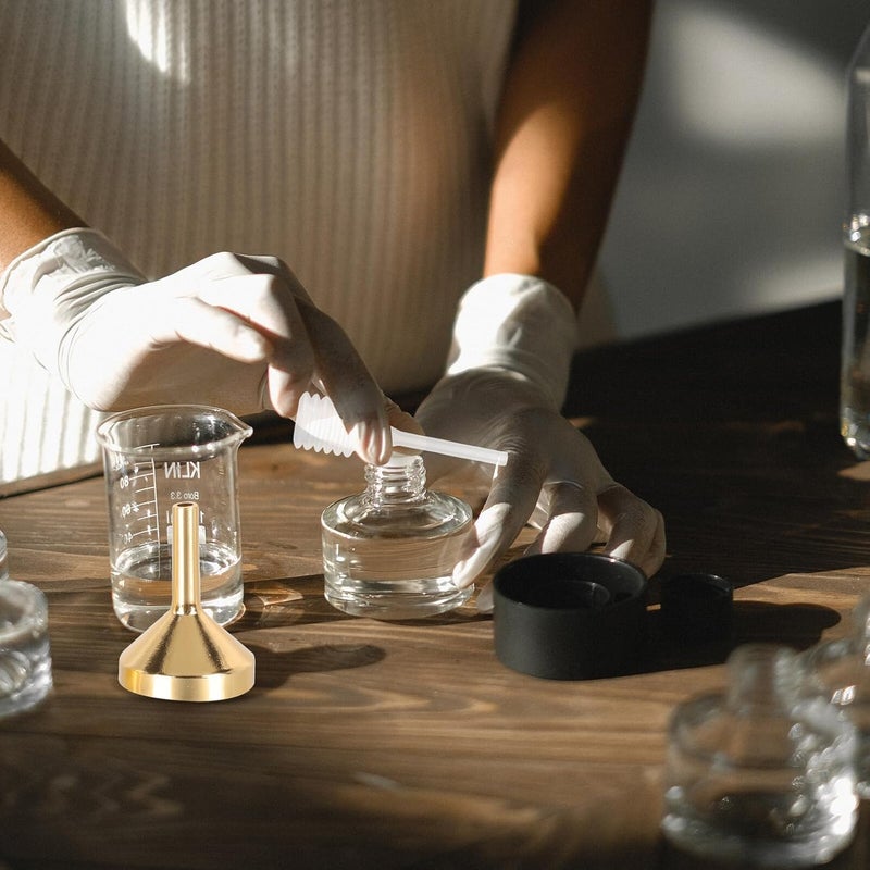 Mini Metal Funnel Set With Plastic Droppers Reusable Alumina Easy Clean For Perfume Spice Liquid Dispensing - Image 5