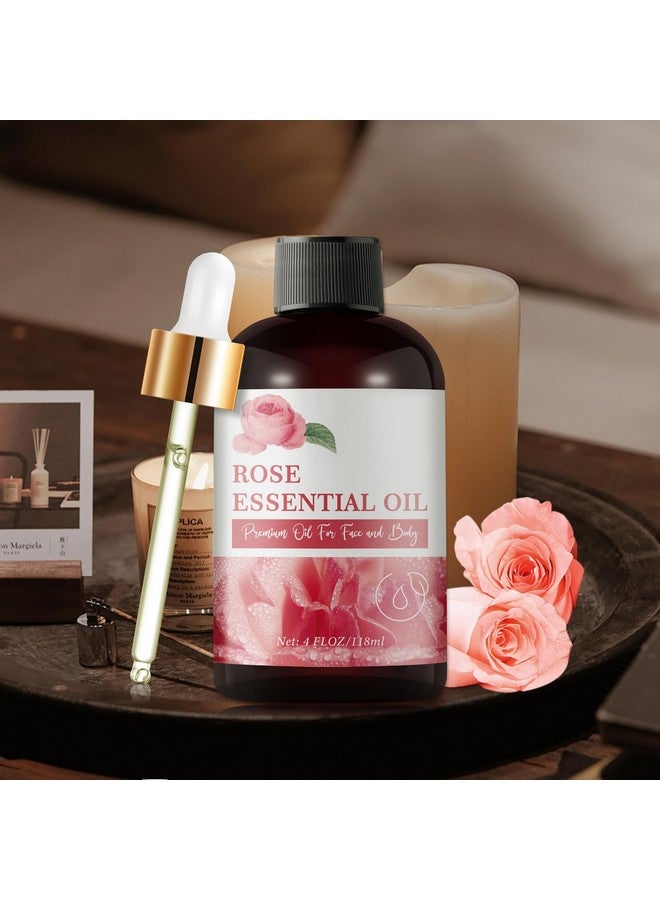 YAFUSIPE Rose Essential Oil Pure Rose Oil For Face 4Oz, Organic Essential Oils For Diffuser Home Natural Essential Oils For Soap Making Candle Making, Rose Body Oil For Skin Massage Rose Oil For Hair Gifts - Image 1