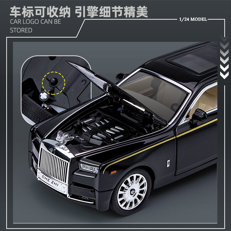 1/24 Upgraded Phantom Alloy Car Model Back To Force Sound And Light Star Top Children'S Large Toy Collection Ornaments - Image 5