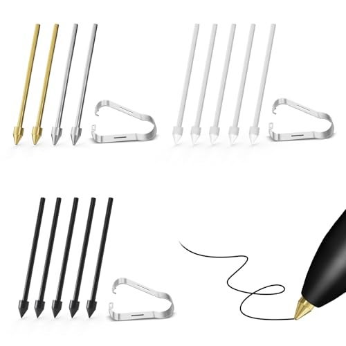 SSSÂ·GRGB 14 PCS Metal TipsNibs Replacement for Samsung Galaxy S10S9S8S7S6Note S22S23S24 Ultra S Pen Pencil Tips fits for Remarkable 2 EMR PenKindle Scribe Pen2 PCS Copper2 PCS Titanium 10 PCS Set - Image 1