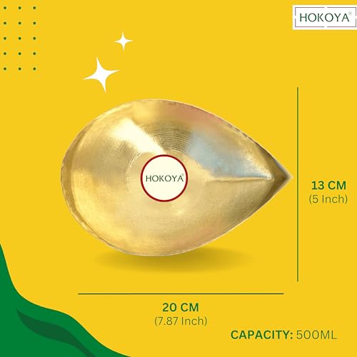 HOKOYA Pital Formal Diya Sets for Diwali / Dussehra / Evening Puja in Home / Mandir / Temple (X Large +, 4) - Image 3