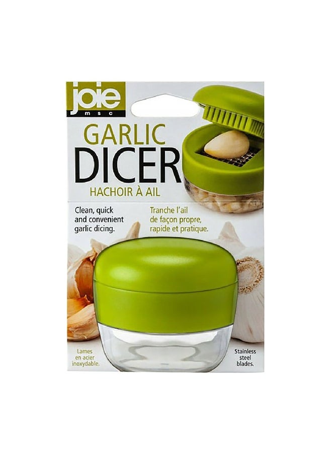 joie BPA-Free Lightweight and Durable Plastic Garlic Dicer Green and Clear 5.12 x 2.7 x 3.51 Inch 87635