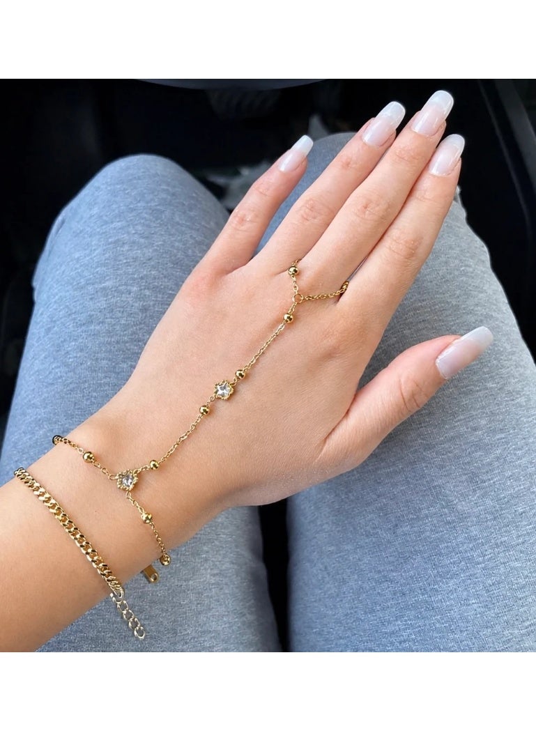 Crystal Hand Chain (Stainless Steel)