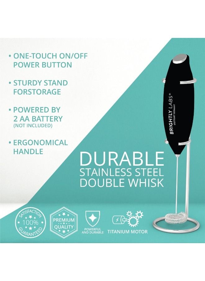 Upgrade Your Coffee Experience with Our Powerful Milk Frother - Handheld Electric Whisk with Titanium Motor, Mixing, and Blending for Frappes, Lattes, and Matcha. Includes Convenient Stand!