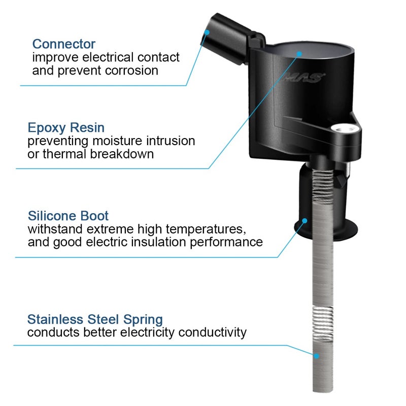 MAS Ignition Coils DG508 and Motorcraft OEM Spark Plugs SP413 Compatible with Ford F-150 Mustang V8 4.6L pack of 8 - Image 5