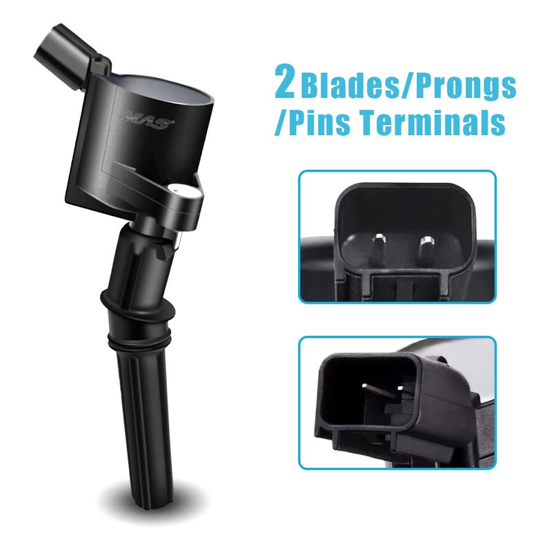 MAS Ignition Coils DG508 and Motorcraft OEM Spark Plugs SP413 Compatible with Ford F-150 Mustang V8 4.6L pack of 8 - Image 3