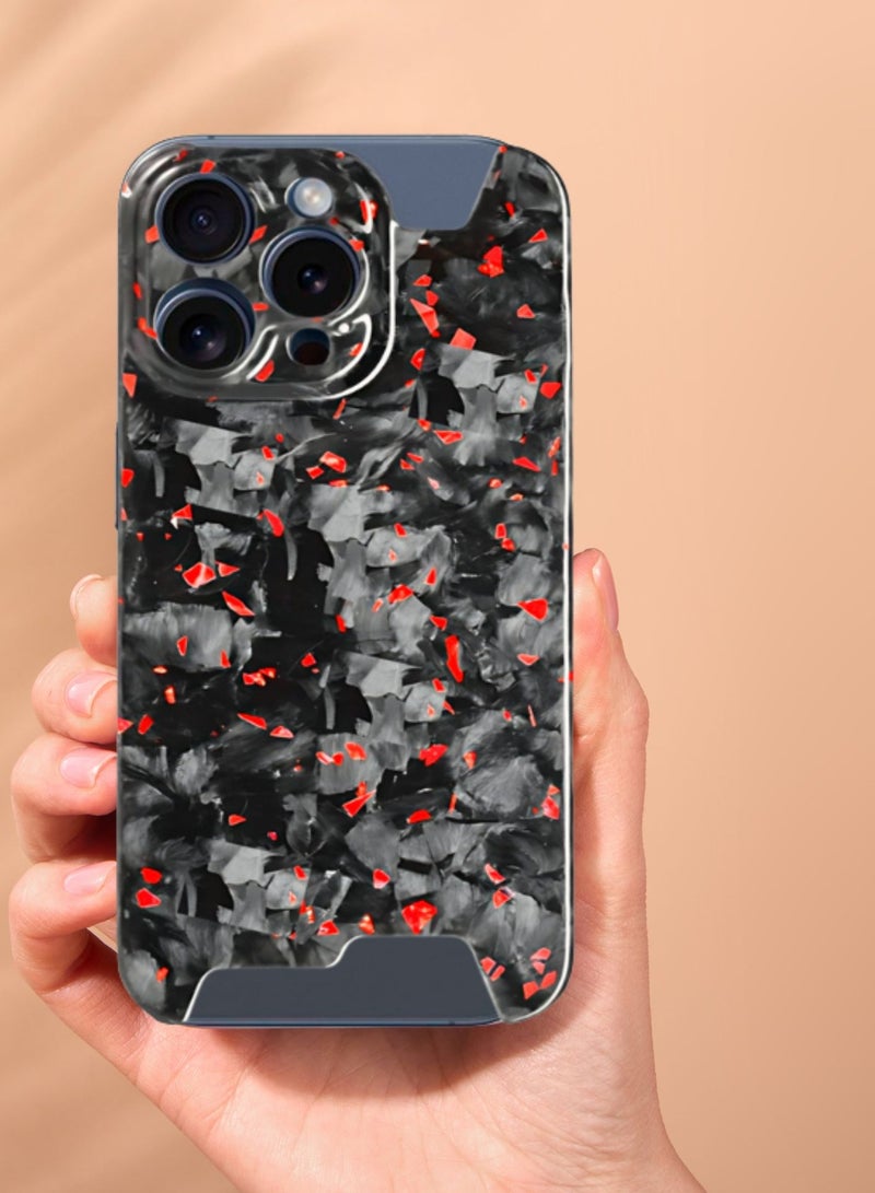 SOLARAE Real Aramid Carbon Fiber Ultra Thin Case Cover For iPhone 15 Pro (Red) - Image 3