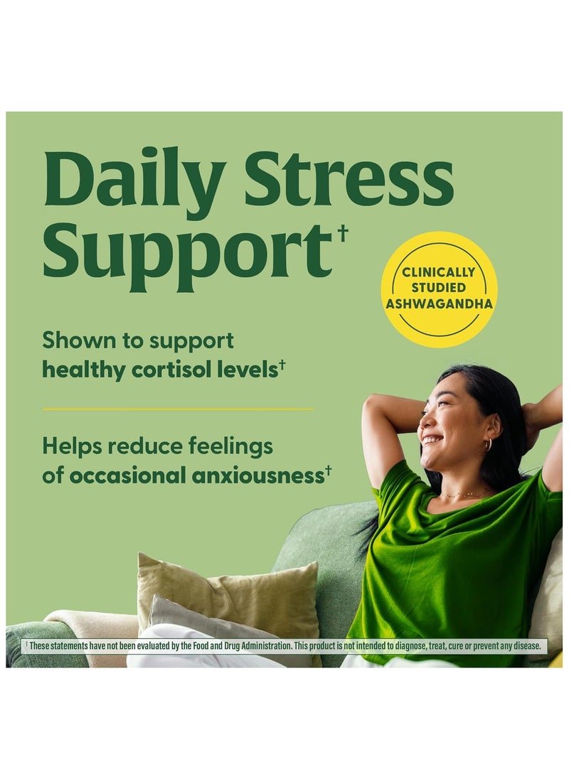 MegaFood - MegaFood Stress Protect with Ashwagandha & Herb Blend-Supports Healthy Stress Response- Rhodiola Root, Vegetarian Supplement, Non-GMO, Gluten-Free- Made Without 9 Food Allergens- 60 Tabs (30 Servings) - Image 1